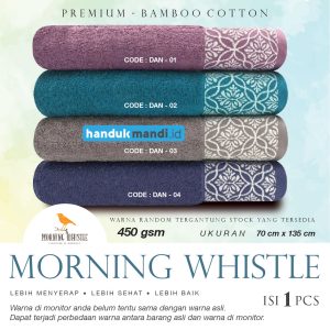 Handuk Mandi Besar Premium Morning Whistle Katun Bamboo Ukuran Dewasa DAN