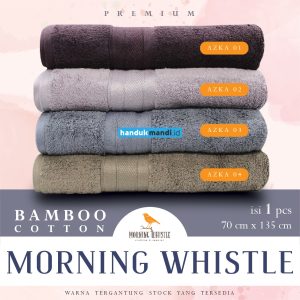 Handuk Mandi Besar Premium Morning Whistle Katun Bamboo Ukuran Dewasa AZKA